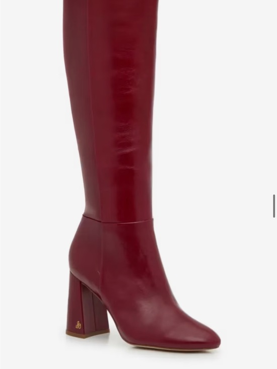 Sam Edelman Shoes - Sam Edelman Women's Burgundy Over-the-Knee Block Heel Boots